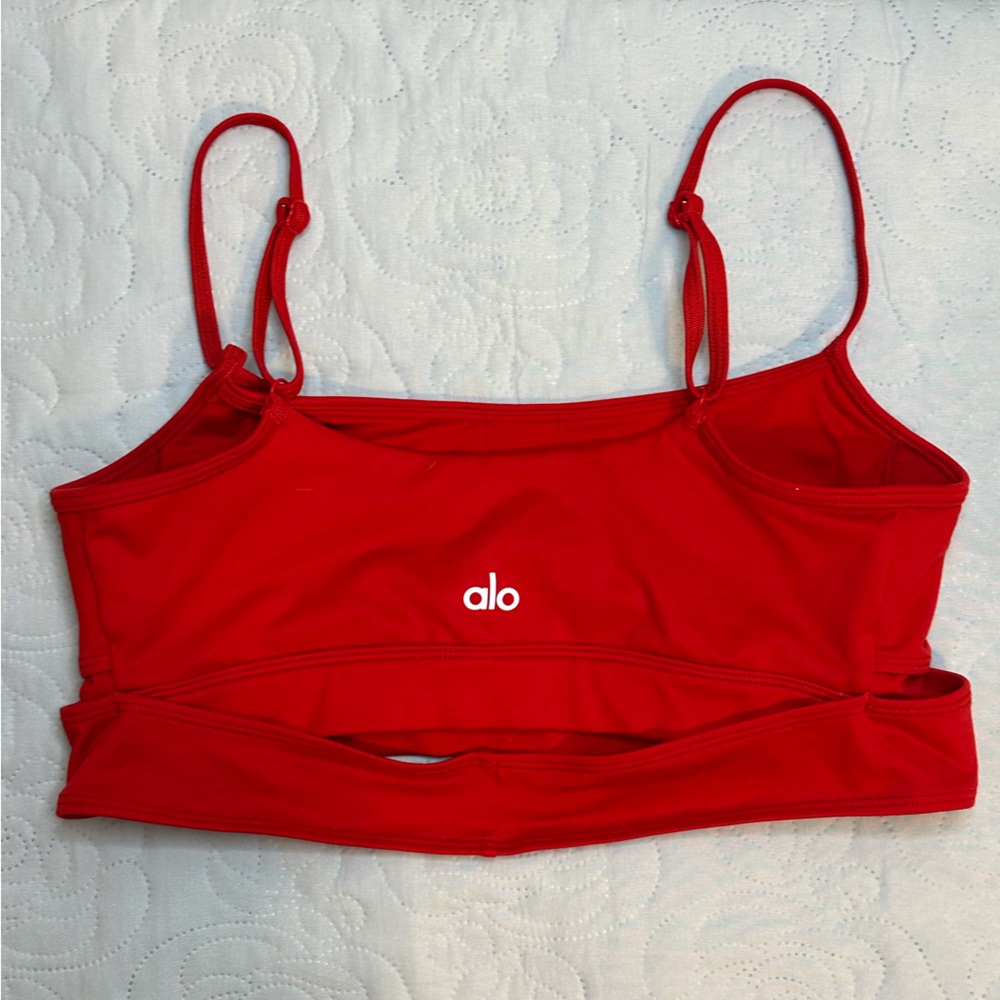 SOLD ALO Yoga Red Bra with Adjustable Straps